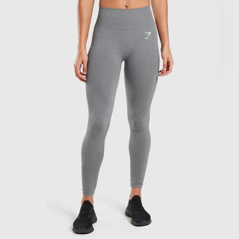 Gymshark Vital Seamless Leggings - Smokey Grey Marl - Size Small